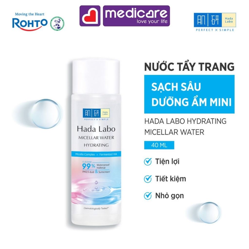 Nước tẩy trang HADA LABO Micellar Water Hydrating 40ml