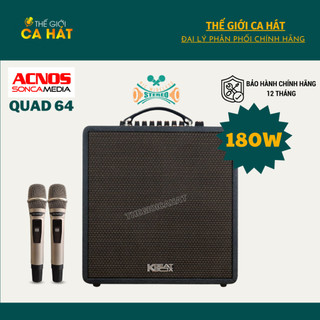 Loa Karaoke di động ACNOS QUAD 64 Ver2 - 180W(RMS) - 2026 -Tặng 2 chống lăn + dây optical