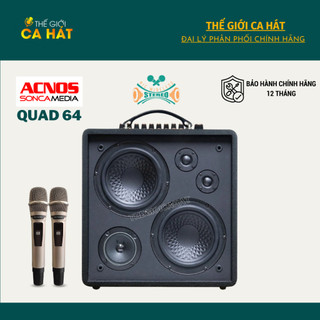 Loa Karaoke di động ACNOS QUAD 64 Ver2 - 180W(RMS) - 2026 -Tặng 2 chống lăn + dây optical