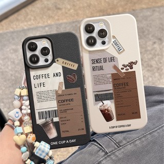 Ốp Lưng iPhone TPU Hoạ Tiết Da Mềm Coffee Chống Sốc, Chống Bẩn - iP 7/8/X/XS/11/12/13/14/15/16/17/Plus/Pro/Max/Air