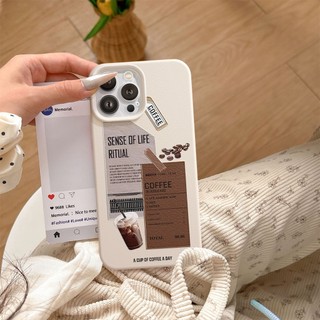 Ốp Lưng iPhone TPU Hoạ Tiết Da Mềm Coffee Chống Sốc, Chống Bẩn - iP 7/8/X/XS/11/12/13/14/15/16/17/Plus/Pro/Max/Air