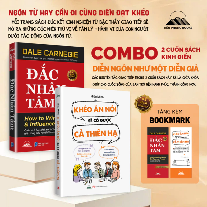 Sách - Combo Đắc Nhân Tâm + Khéo Ăn Nói Sẽ Có Được Cả Thiên Hạ + Tiên Phong Books