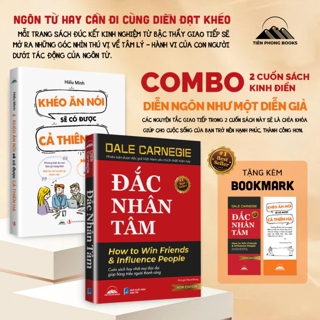 Combo sách Đắc Nhân Tâm và Khéo Ăn Nói Sẽ Có Được Cả Thiên Hạ - Tiên Phong Books