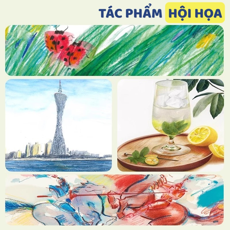 Hộp Bút Chì Màu Cao Cấp Chất Lượng Tốt, Giữ Màu Lâu Phai, Lõi Bền Chắc, Phù Hợp Học Sinh Sinh Viên