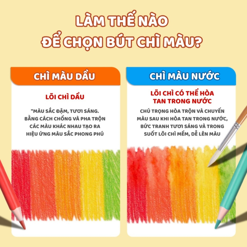 Hộp Bút Chì Màu Cao Cấp Chất Lượng Tốt, Giữ Màu Lâu Phai, Lõi Bền Chắc, Phù Hợp Học Sinh Sinh Viên