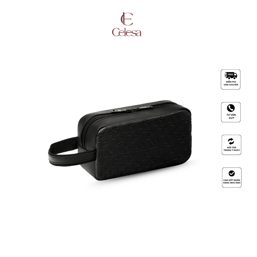 Túi Clutch Da PU Đa Năng BIRON Nam Nữ Hộp Bút Thể Thao Du Lịch Đựng Mỹ Phẩm Trượt Nước | CELESA