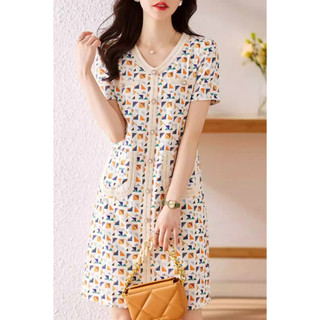 Đầm thiết kế dáng suông in họa tiết KYE Rosella dress