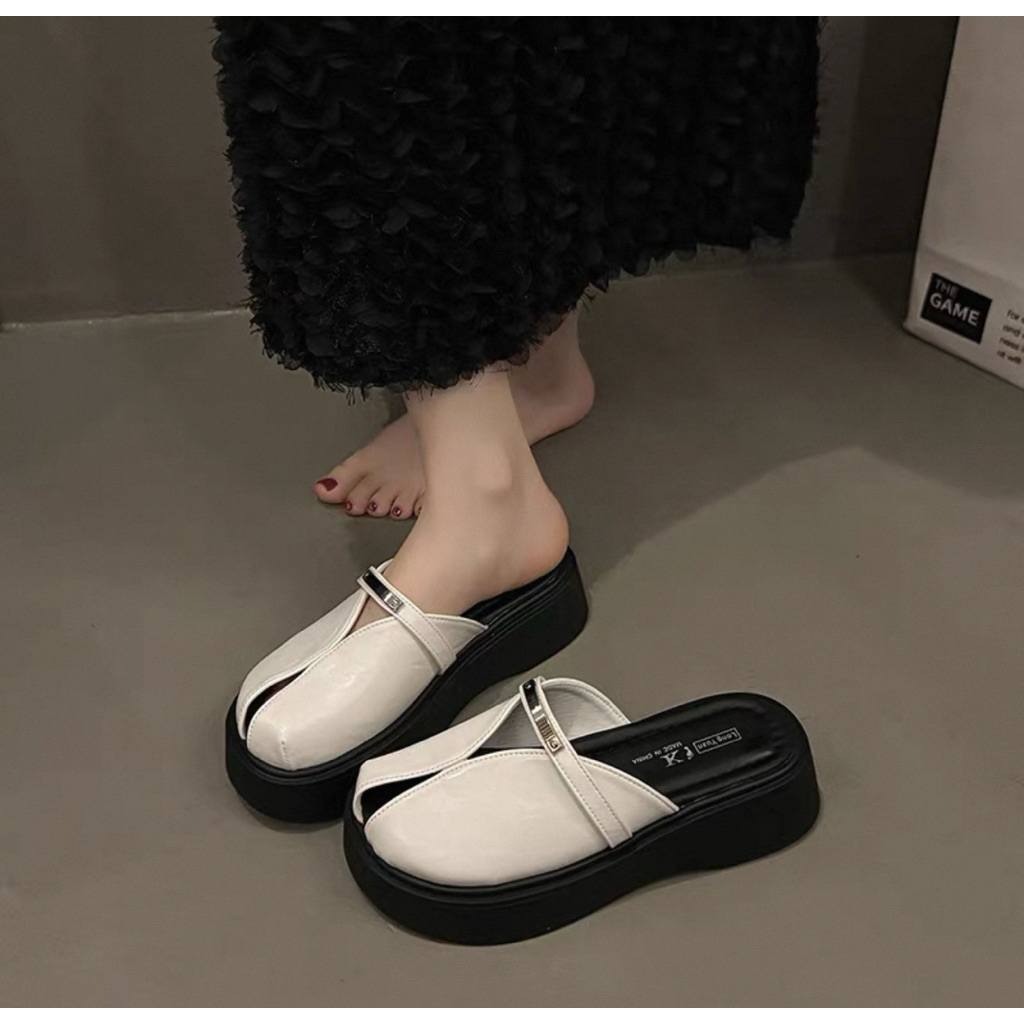 Giày sục nữ  quai ngang chất mềm đẹp (3cm/7cm)