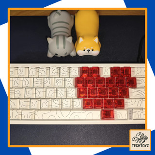 [ Xuyên Led ] Bộ 21 Keycaps Trái Tim - Nhựa PC Cao Cấp - Cherry Profile