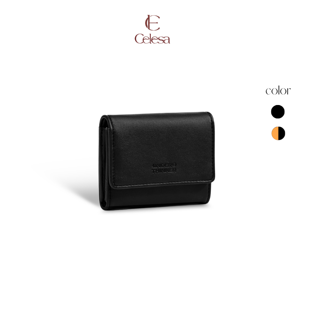 Ví Da PU Nam Nữ LOGAN Dập Chìm Monogram Nhỏ Gọn Trượt Nước Chính Hãng | CELESA