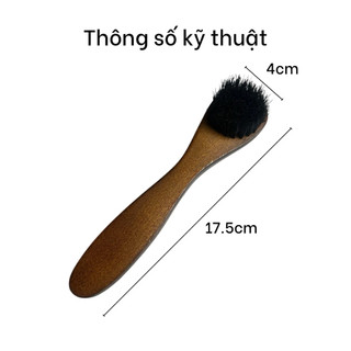 Bàn chải lông ngựa vệ sinh giày da, sneaker, loại nhỏ đầu tròn hoặc vuông- Ví Da SAGO