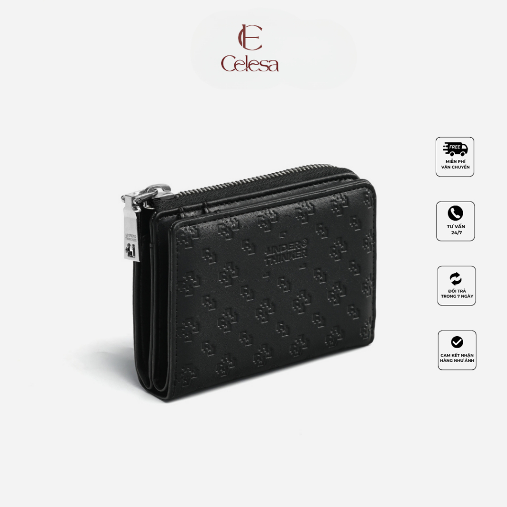 Ví Da PU Cầm Tay Nam Nữ RONAN Unisex Dập Chìm Da PU Monogram Trượt Nước Chính Hãng l CELESA