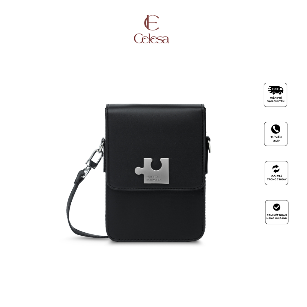 Túi Xách PHONE BAG Đeo Chéo Da PU Chống Thấm Nam Nữ Dập Chìm Cao Cấp Chính Hãng | CELESA