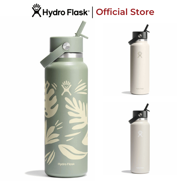 Bình giữ nhiệt Hydro Flask 1183 ml Wide Flex Cap 40 oz nắp ống hút, chính hãng, giữ nhiệt tốt