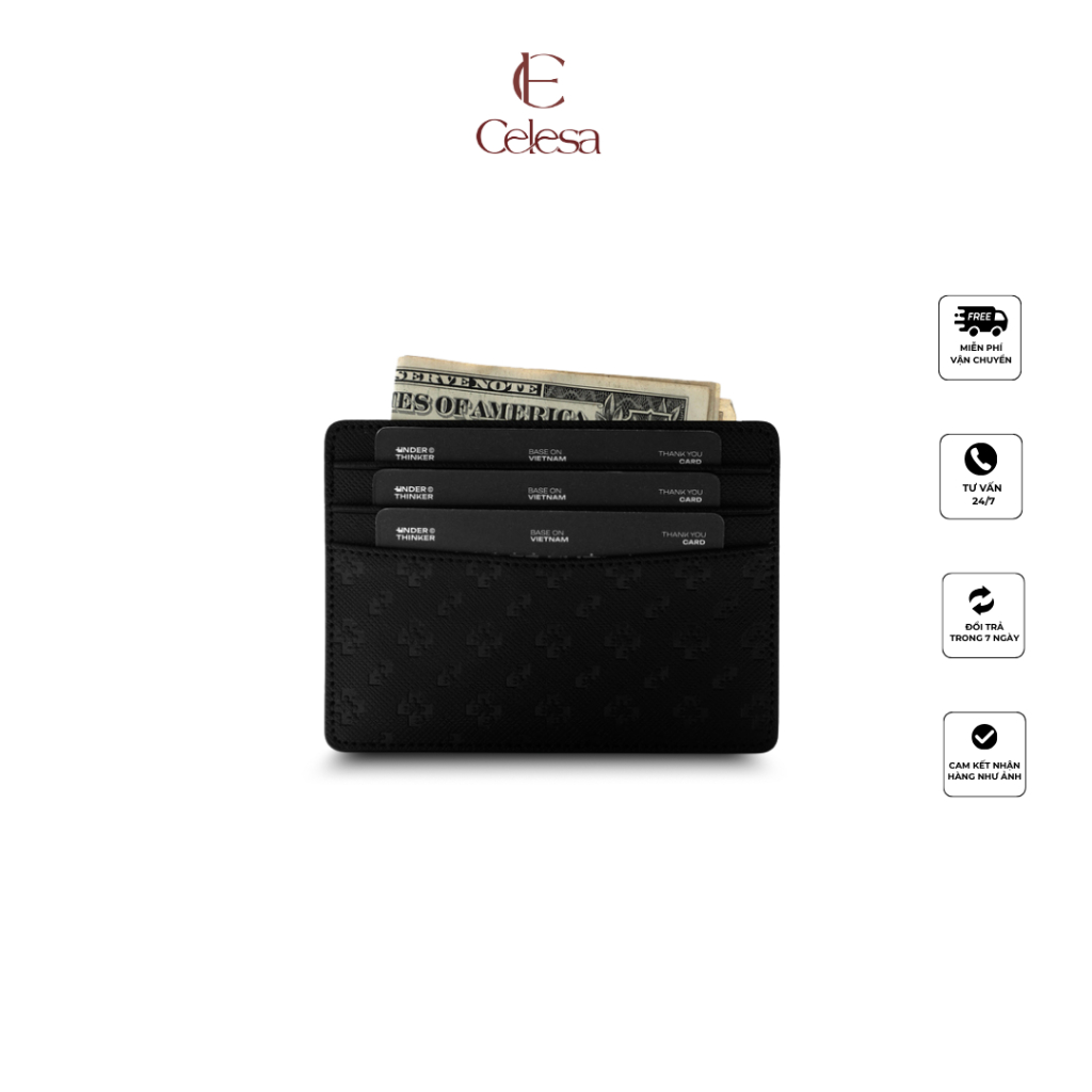 Ví đựng thẻ Nam Nữ CARD HOLDER Nam Nữ Bóp Đựng Tiền Mini Nhiều Ngăn | CELESA