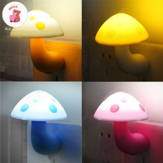 ( TẶNG SET 10 KHẨU TRANG) Đèn Ngủ Cắm Điện Mini Nấm Trắng Vàng PD, Cảm Ứng Ánh Sáng, Tiết Kiệm Điện Năng, Trang Trí