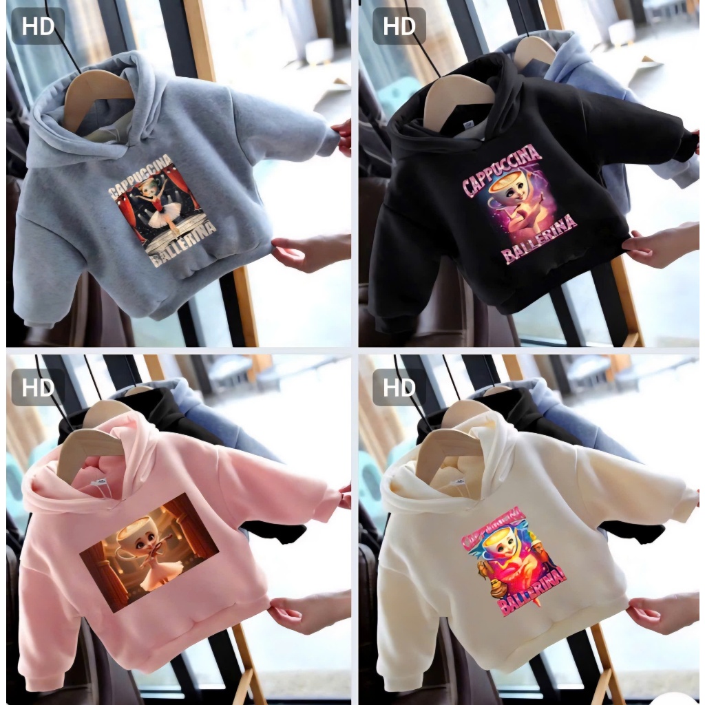 Áo NỈ HOODIE thu đông mẫu CAPUCINA chất NỈ lông sz 9-32 kg nhiều màu cho các Mom lựa chọn quần áo bé gái mùa thu đông