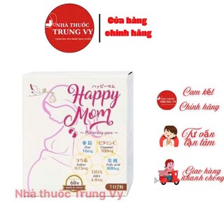 Viên Uống Happy Mom Jpanwell Bổ Sung Vitamin Cho Phụ Nữ Mang Thai (Hộp 60 Viên)