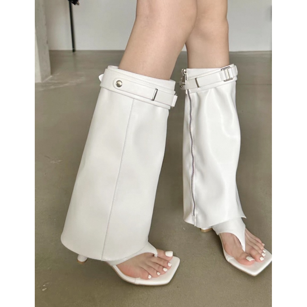 Boots cao gót thời trang xỏ ngón cá tính (4cm-5cm)