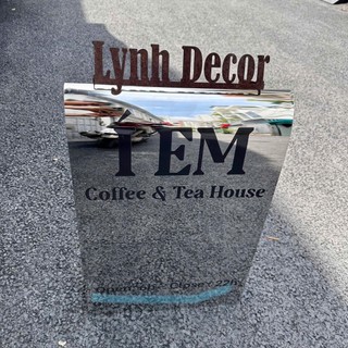 Standee Inox in UV 2 mặt,miễn phí thiết kế trang trí quán cafe - FeFactory