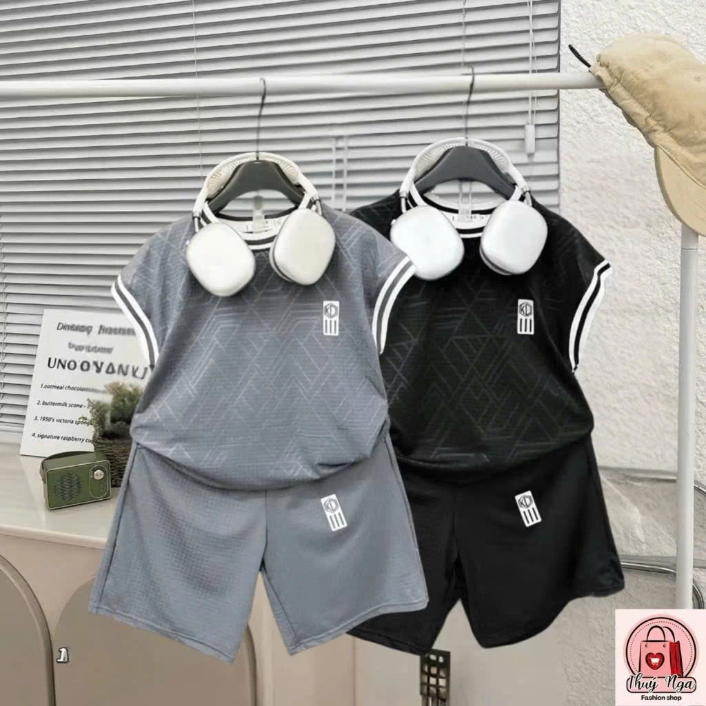 [Peinn] Bộ quần áo bé trai  14-52kg mẫu BA LỖ DẬP VÂN chất liệu co dãn thoáng mát, thiết kế phong cách. H56 - EB129