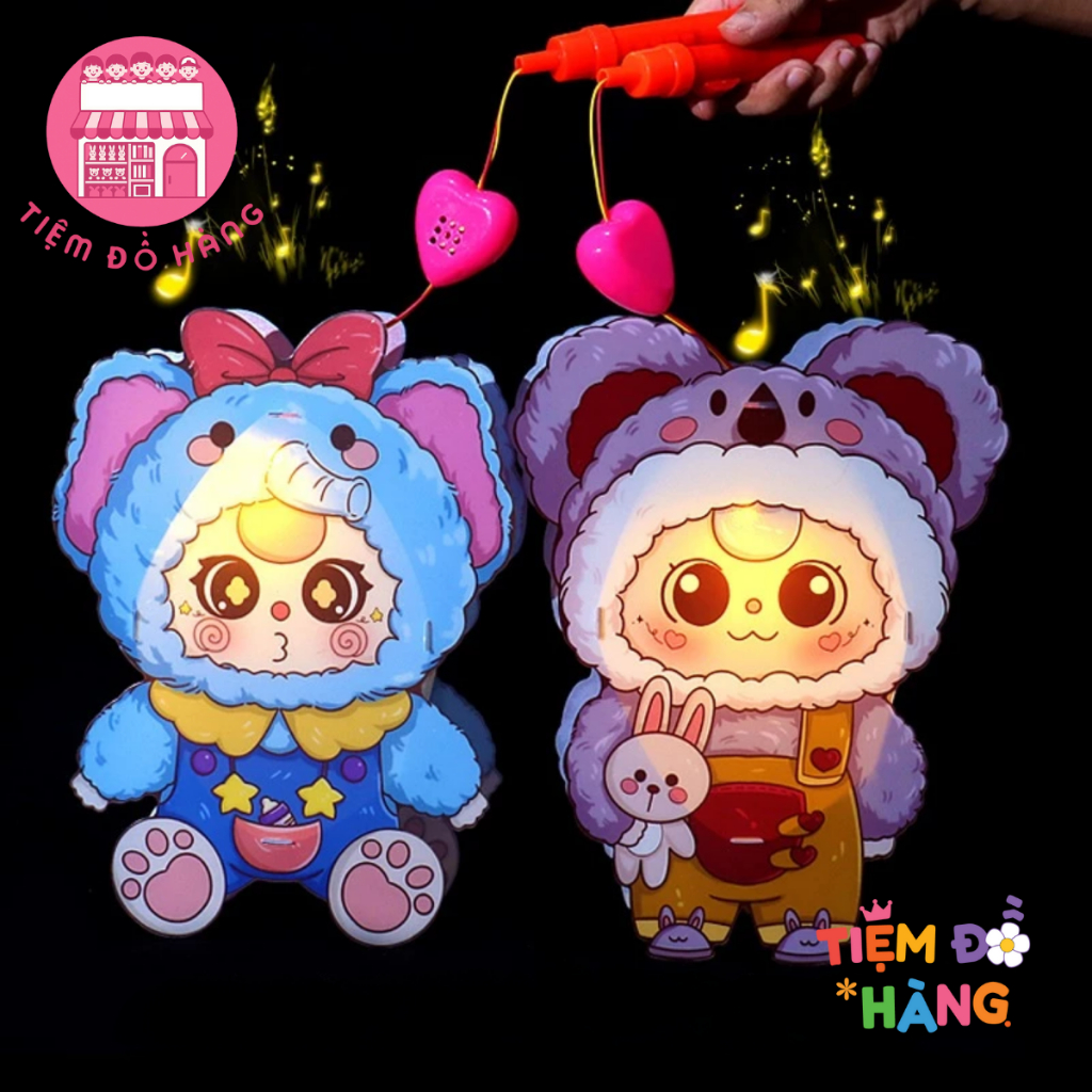 Lồng Đèn Trung Thu 2 Mãnh Baby Three Có Đèn Nhạc