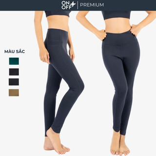 Quần nữ legging dài thể thao tập gym, yoga, đạp xe siêu co giãn đi cùng hoạt đông ONOFF SPORT - 16BL23A049