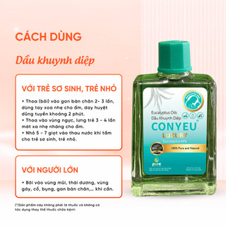 Dầu Khuynh Diệp Con Yêu Luxury Giữ Ấm Cơ Thể Làm Dịu Da Pha Nước Tắm Cho Trẻ Sơ Sinh 30ml