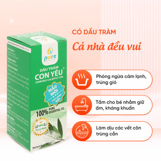 Dầu Tràm Con Yêu Giữ Ấm Cơ Thể Ngừa Cảm Lạnh Làm Dịu Vết Côn Trùng Cắn Cho Bé 50-100ml