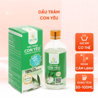 Dầu Tràm Con Yêu Giữ Ấm Cơ Thể Ngừa Cảm Lạnh Làm Dịu Vết Côn Trùng Cắn Cho Bé 50-100ml