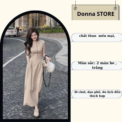 váy nữ , đầm nữ phong cách Hàn quốc hottrend suông dáng xòe đuôi cá đi chơi dự tiệc sang chảnh Donna hcom25263