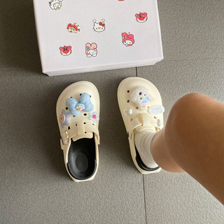 Dép sục nữ đế cao 5cm Mita kèm charm Cún xanh SR V2 kiểu sandal dễ thương năng động CS-212
