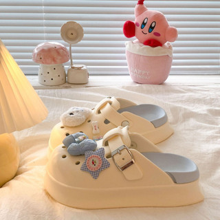 Dép sục nữ đế cao 5cm Mita kèm charm Cún xanh SR V2 kiểu sandal dễ thương năng động CS-212