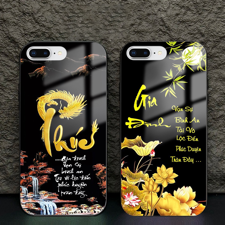 Ốp Lưng IPHONE 6, 6S, 6 PLUS, 6S PLUS Mặt Lưng Kính Cường Lực Sáng Bóng