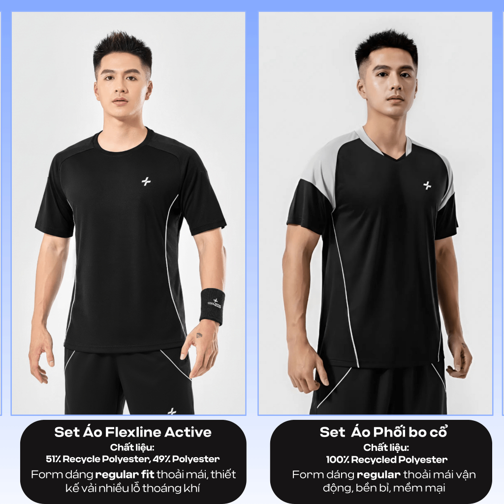 [GIÁ TỐT TRÊN LIVE]Set bộ đồ quần áo thể thao nam pickleball FlexLine Active Thoáng khí thấm hút tốt Coolmate