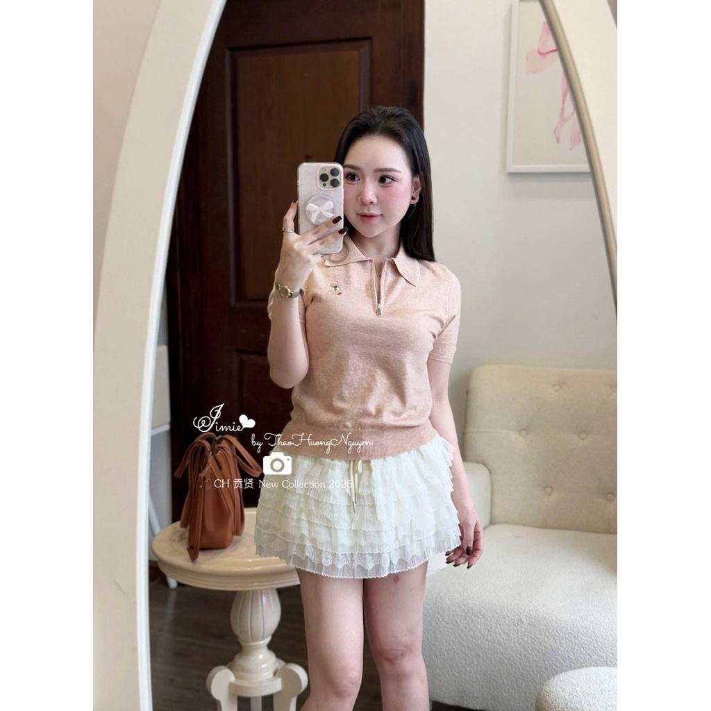 [𝐒𝐮𝐙𝐲] Chân Váy Ren Tầng Dài 33cm QCCC Loại 1