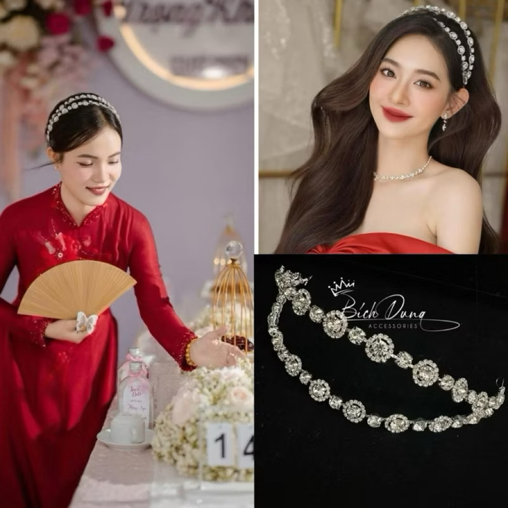 🔥🔥🔥Bờm cài tóc cô dâu xinh|PHUKIENCUOIYENLINH