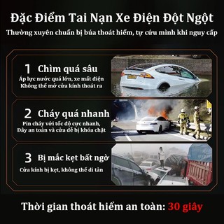 Búa Phá Kính Thoát Hiểm Ô Tô,dễ dàng mang theo,phá kính nhanh chóng, Búa An Toàn Ô Tô