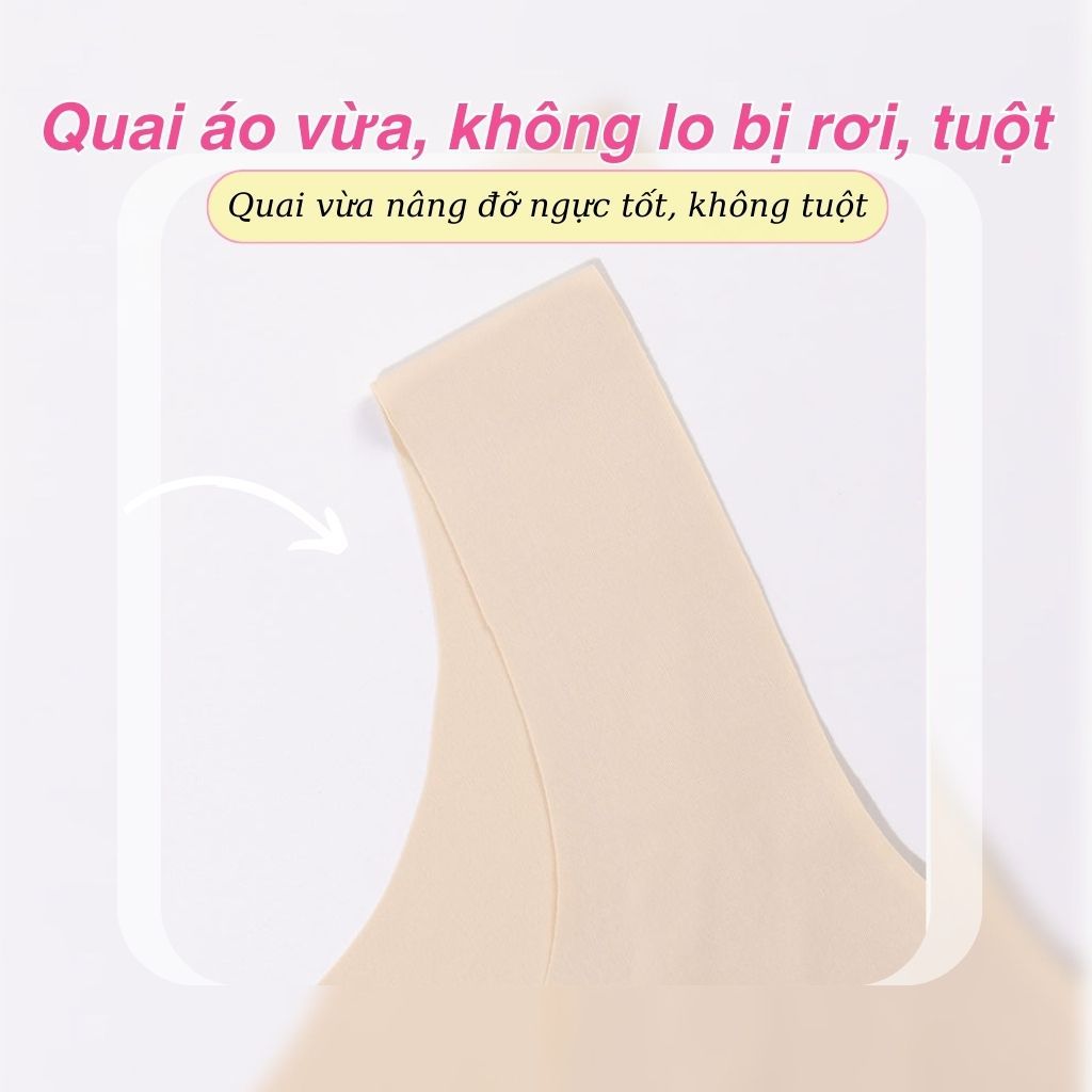 Áo lot bra nữ không gọng đúc su thun lạnh mềm mại thoáng mát, Áo ngực nữ đệm mút mỏng LANIXA A5262