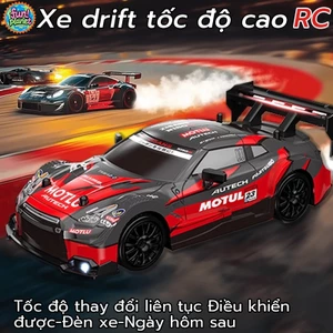 Xe điều khiển từ xa drift tốc độ cao tỉ lệ 1:24-GTR +30km/H,2 cầu,pin sạc