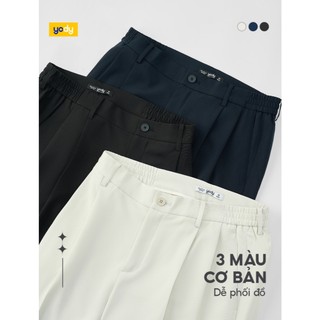 Quần âu nam lưng thun dáng suông YODY trẻ trung dễ phối đồ chất liệu mềm, nhẹ MCTR25A118