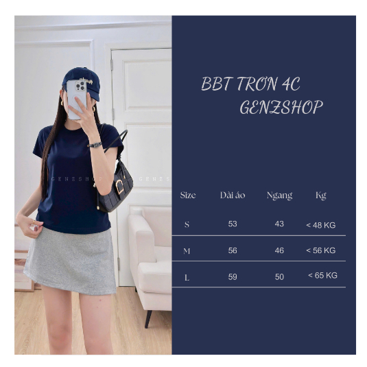 [Bản Cải Tiến] Áo Thun Baby Tee Trơn Chất Liệu 100% Cotton Co Giãn 4C Genz25