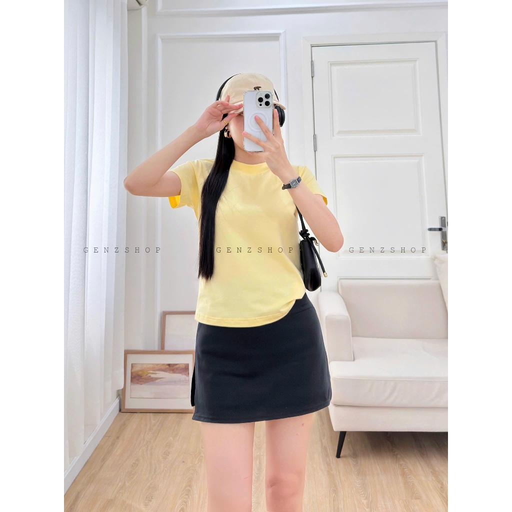 [Bản Cải Tiến] Áo Thun Baby Tee Trơn Chất Liệu 100% Cotton Co Giãn 4C Genz25