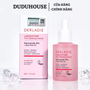 Tinh Chất Derladie Niacinamide 20% Laboratoire Ampoule Serum Giảm mụn, mờ thâm, se lỗ chân lông 30ml