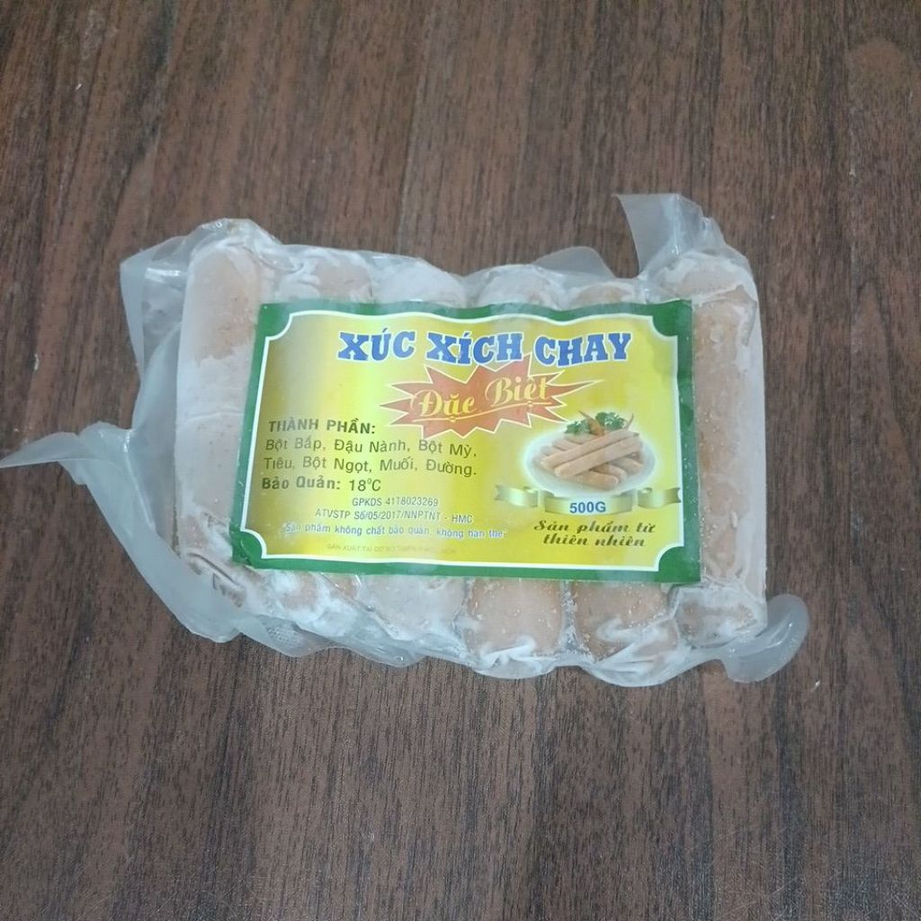Thực phẩm chay Xúc xích chay đặt biệt 500gr