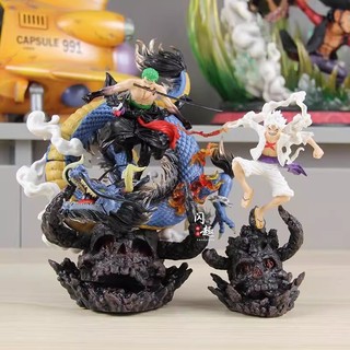 One Piece GK Dream Onigashima Gear 5 Luffy  Zoro Đen Vàng Tượng Trang Trí Bàn Hộp Đẹp Giao từ Hà Nội