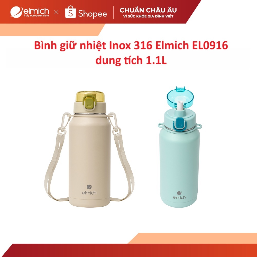 Bình giữ nhiệt Inox 316 Elmich EL0916 dung tích 1.1L