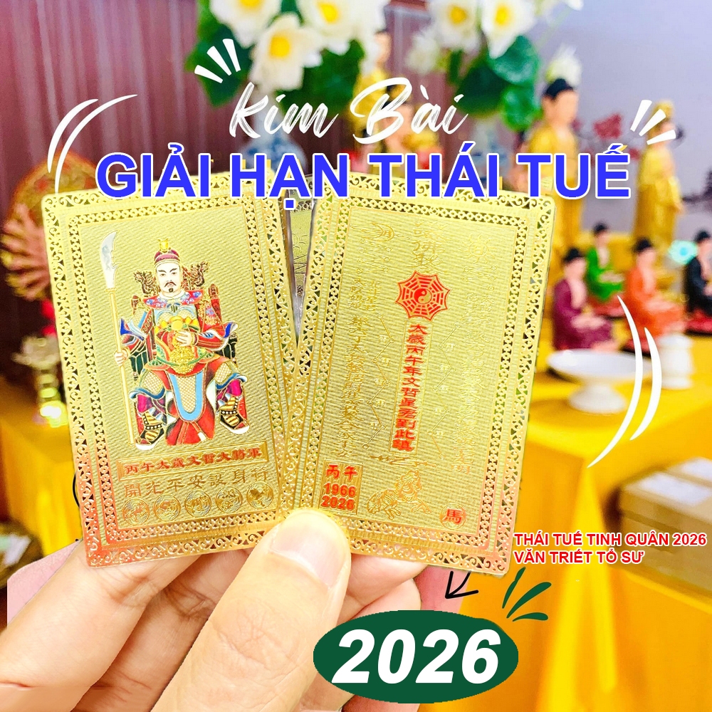[THẺ KIM LOẠI] Kim Bài Thái Tuế 2026 Giá Sỉ, Bằng Đồng Nguyên Chất, Chuẩn Năm