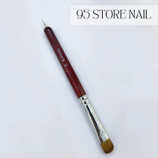 Cọ chùi fen cán gỗ cao cấp Kolinsky - cọ fen đầu móng , chùi lem khoé móng