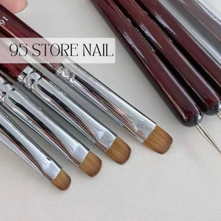 Cọ chùi fen cán gỗ cao cấp Kolinsky - cọ fen đầu móng , chùi lem khoé móng